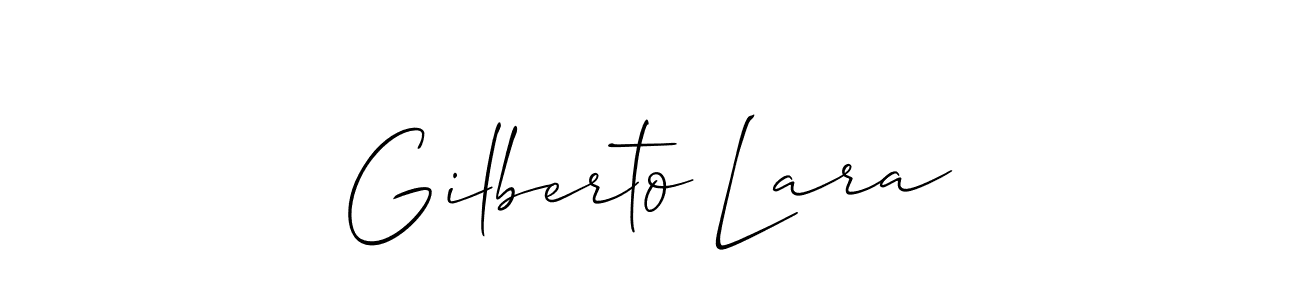 Design your own signature with our free online signature maker. With this signature software, you can create a handwritten (Allison_Script) signature for name Gilberto Lara. Gilberto Lara signature style 2 images and pictures png