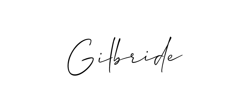 It looks lik you need a new signature style for name Gilbride. Design unique handwritten (Allison_Script) signature with our free signature maker in just a few clicks. Gilbride signature style 2 images and pictures png