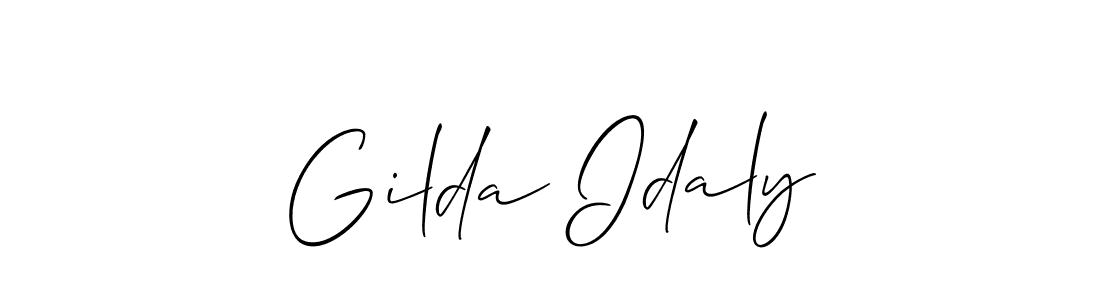 Gilda Idaly stylish signature style. Best Handwritten Sign (Allison_Script) for my name. Handwritten Signature Collection Ideas for my name Gilda Idaly. Gilda Idaly signature style 2 images and pictures png