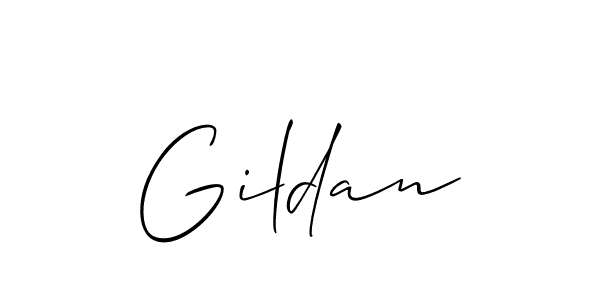 Make a beautiful signature design for name Gildan. With this signature (Allison_Script) style, you can create a handwritten signature for free. Gildan signature style 2 images and pictures png