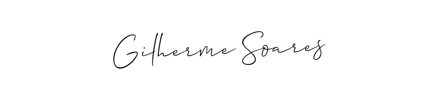 Make a beautiful signature design for name Gilherme Soares. With this signature (Allison_Script) style, you can create a handwritten signature for free. Gilherme Soares signature style 2 images and pictures png