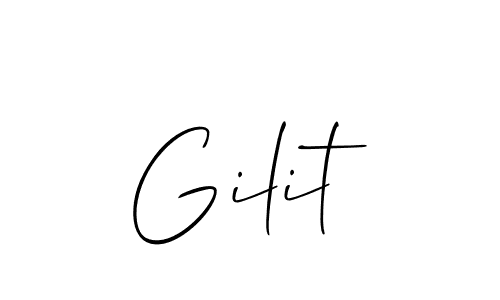 How to make Gilit name signature. Use Allison_Script style for creating short signs online. This is the latest handwritten sign. Gilit signature style 2 images and pictures png