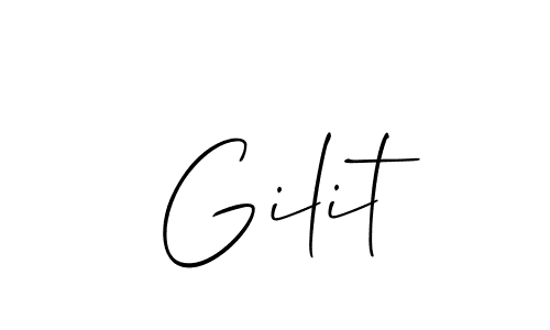 How to make Gilit name signature. Use Allison_Script style for creating short signs online. This is the latest handwritten sign. Gilit signature style 2 images and pictures png