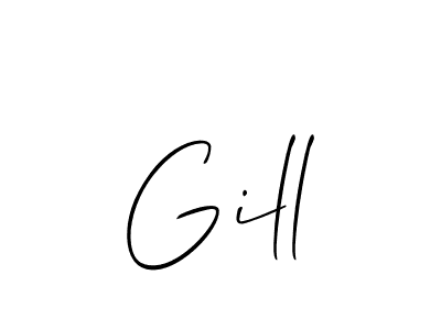 Allison_Script is a professional signature style that is perfect for those who want to add a touch of class to their signature. It is also a great choice for those who want to make their signature more unique. Get Gill name to fancy signature for free. Gill signature style 2 images and pictures png