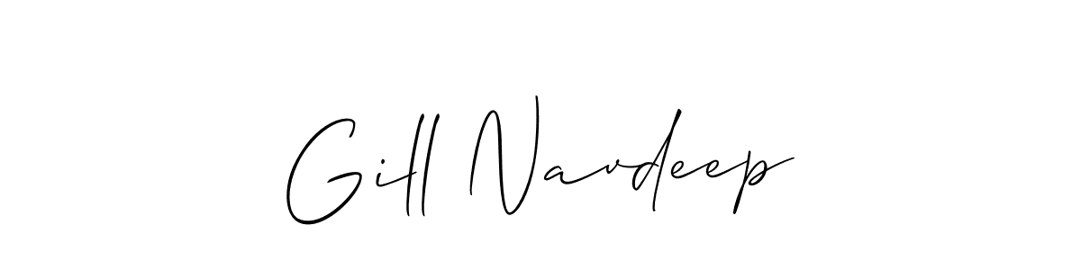 Also we have Gill Navdeep name is the best signature style. Create professional handwritten signature collection using Allison_Script autograph style. Gill Navdeep signature style 2 images and pictures png