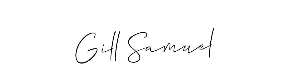 You should practise on your own different ways (Allison_Script) to write your name (Gill Samuel) in signature. don't let someone else do it for you. Gill Samuel signature style 2 images and pictures png