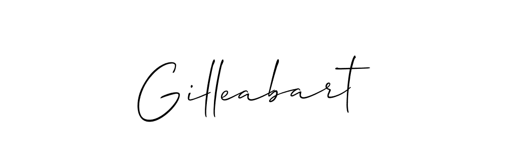 It looks lik you need a new signature style for name Gilleabart. Design unique handwritten (Allison_Script) signature with our free signature maker in just a few clicks. Gilleabart signature style 2 images and pictures png