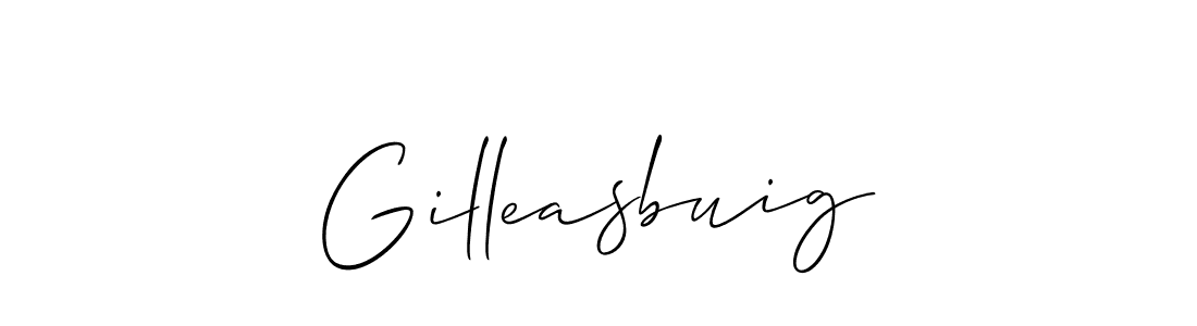 Create a beautiful signature design for name Gilleasbuig. With this signature (Allison_Script) fonts, you can make a handwritten signature for free. Gilleasbuig signature style 2 images and pictures png
