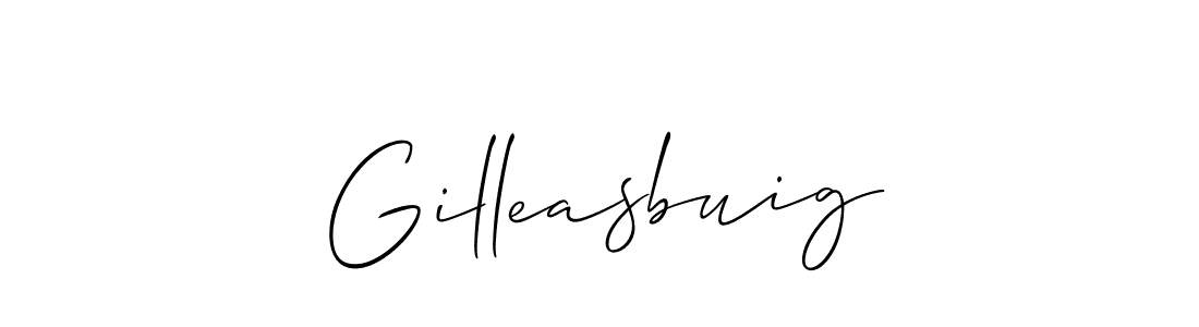 How to make Gilleasbuig signature? Allison_Script is a professional autograph style. Create handwritten signature for Gilleasbuig name. Gilleasbuig signature style 2 images and pictures png