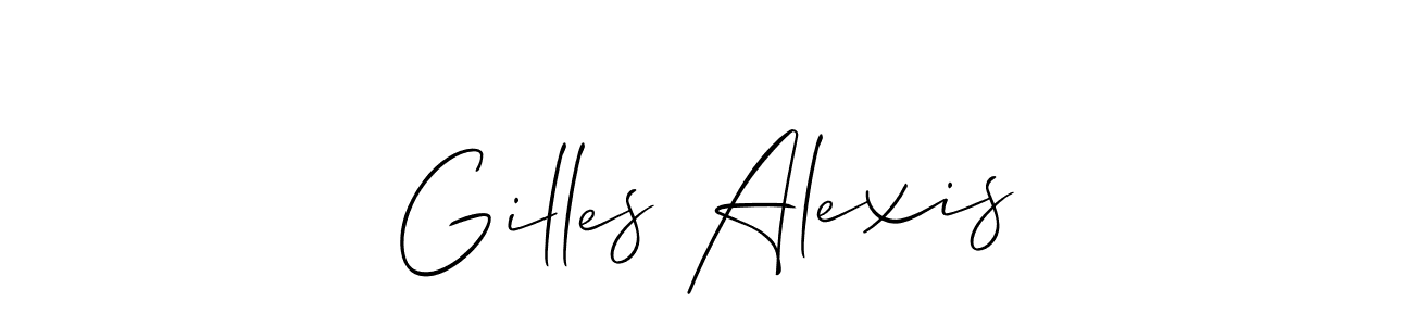 Gilles Alexis stylish signature style. Best Handwritten Sign (Allison_Script) for my name. Handwritten Signature Collection Ideas for my name Gilles Alexis. Gilles Alexis signature style 2 images and pictures png