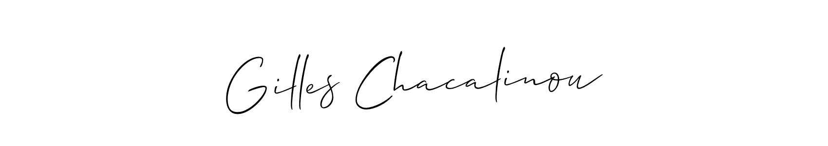 Make a beautiful signature design for name Gilles Chacalinou. With this signature (Allison_Script) style, you can create a handwritten signature for free. Gilles Chacalinou signature style 2 images and pictures png