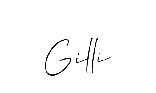 How to make Gilli signature? Allison_Script is a professional autograph style. Create handwritten signature for Gilli name. Gilli signature style 2 images and pictures png