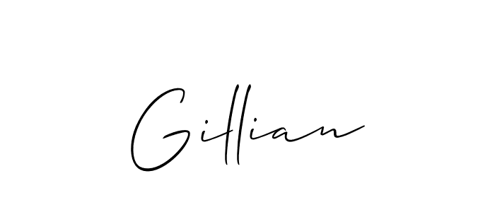 Use a signature maker to create a handwritten signature online. With this signature software, you can design (Allison_Script) your own signature for name Gillian. Gillian signature style 2 images and pictures png