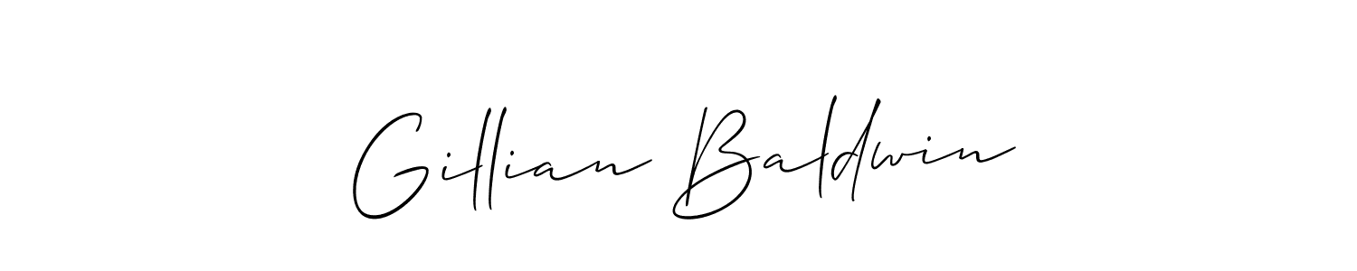 How to make Gillian Baldwin signature? Allison_Script is a professional autograph style. Create handwritten signature for Gillian Baldwin name. Gillian Baldwin signature style 2 images and pictures png