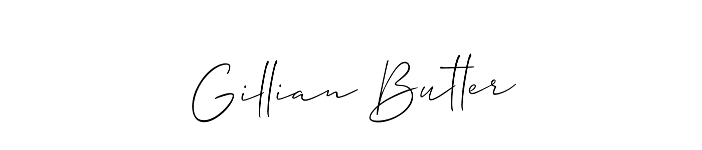 You should practise on your own different ways (Allison_Script) to write your name (Gillian Butler) in signature. don't let someone else do it for you. Gillian Butler signature style 2 images and pictures png
