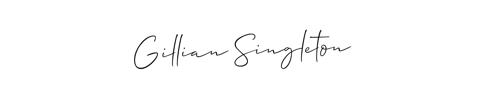 Make a beautiful signature design for name Gillian Singleton. With this signature (Allison_Script) style, you can create a handwritten signature for free. Gillian Singleton signature style 2 images and pictures png