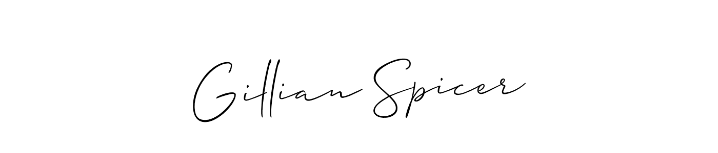 Design your own signature with our free online signature maker. With this signature software, you can create a handwritten (Allison_Script) signature for name Gillian Spicer. Gillian Spicer signature style 2 images and pictures png