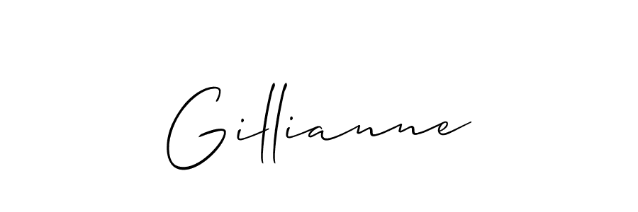 Allison_Script is a professional signature style that is perfect for those who want to add a touch of class to their signature. It is also a great choice for those who want to make their signature more unique. Get Gillianne name to fancy signature for free. Gillianne signature style 2 images and pictures png