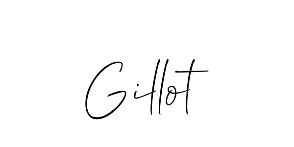 Make a beautiful signature design for name Gillot. With this signature (Allison_Script) style, you can create a handwritten signature for free. Gillot signature style 2 images and pictures png