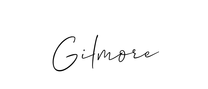 Design your own signature with our free online signature maker. With this signature software, you can create a handwritten (Allison_Script) signature for name Gilmore. Gilmore signature style 2 images and pictures png