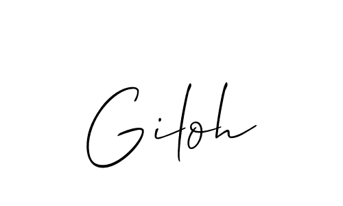 if you are searching for the best signature style for your name Giloh. so please give up your signature search. here we have designed multiple signature styles  using Allison_Script. Giloh signature style 2 images and pictures png