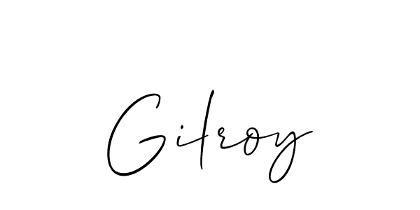 Make a beautiful signature design for name Gilroy. With this signature (Allison_Script) style, you can create a handwritten signature for free. Gilroy signature style 2 images and pictures png