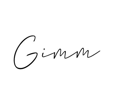 Allison_Script is a professional signature style that is perfect for those who want to add a touch of class to their signature. It is also a great choice for those who want to make their signature more unique. Get Gimm name to fancy signature for free. Gimm signature style 2 images and pictures png