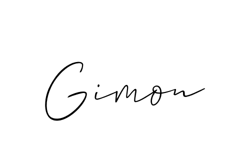 Design your own signature with our free online signature maker. With this signature software, you can create a handwritten (Allison_Script) signature for name Gimon. Gimon signature style 2 images and pictures png