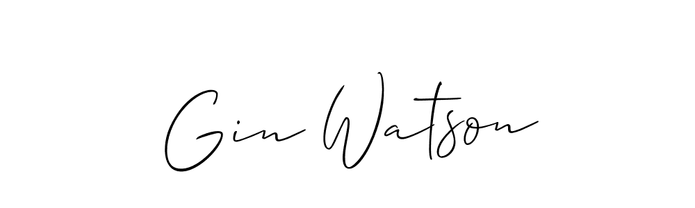 Design your own signature with our free online signature maker. With this signature software, you can create a handwritten (Allison_Script) signature for name Gin Watson. Gin Watson signature style 2 images and pictures png