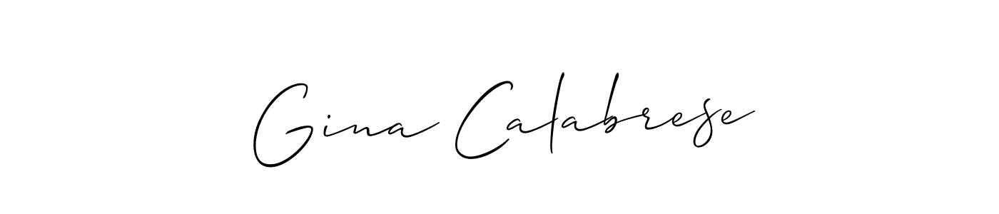 Also we have Gina Calabrese name is the best signature style. Create professional handwritten signature collection using Allison_Script autograph style. Gina Calabrese signature style 2 images and pictures png
