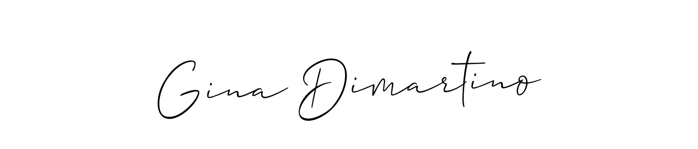 Make a short Gina Dimartino signature style. Manage your documents anywhere anytime using Allison_Script. Create and add eSignatures, submit forms, share and send files easily. Gina Dimartino signature style 2 images and pictures png