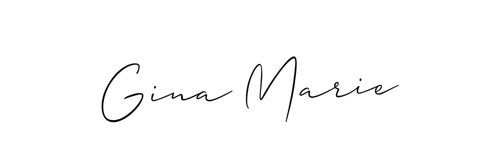 Create a beautiful signature design for name Gina Marie. With this signature (Allison_Script) fonts, you can make a handwritten signature for free. Gina Marie signature style 2 images and pictures png