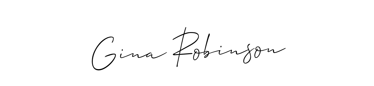 Make a short Gina Robinson signature style. Manage your documents anywhere anytime using Allison_Script. Create and add eSignatures, submit forms, share and send files easily. Gina Robinson signature style 2 images and pictures png