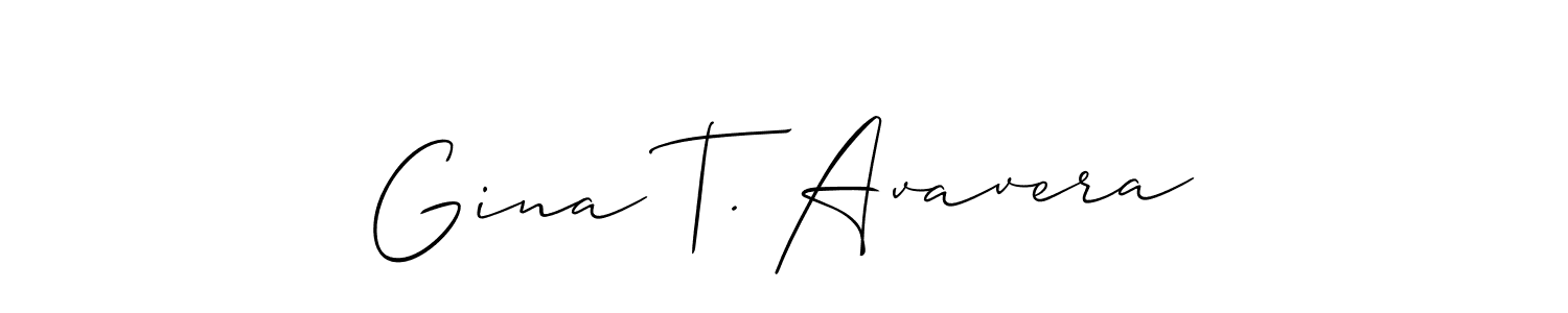 This is the best signature style for the Gina T. Avavera name. Also you like these signature font (Allison_Script). Mix name signature. Gina T. Avavera signature style 2 images and pictures png