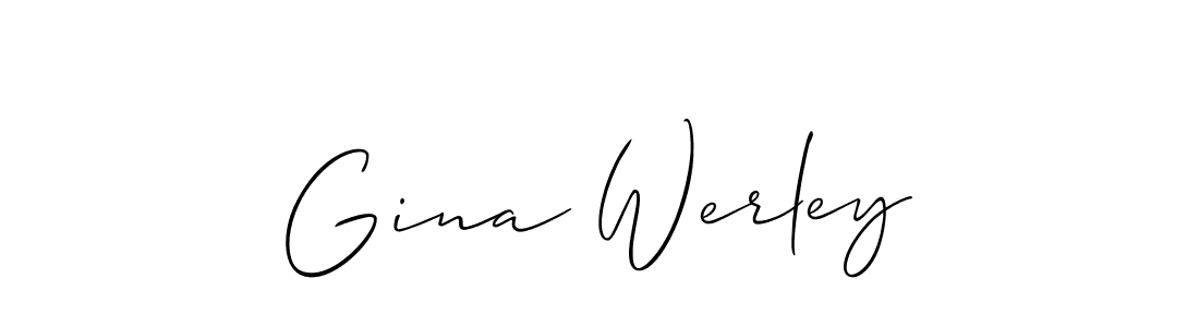 Similarly Allison_Script is the best handwritten signature design. Signature creator online .You can use it as an online autograph creator for name Gina Werley. Gina Werley signature style 2 images and pictures png
