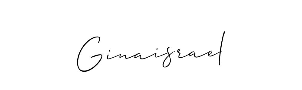 Design your own signature with our free online signature maker. With this signature software, you can create a handwritten (Allison_Script) signature for name Ginaisrael. Ginaisrael signature style 2 images and pictures png