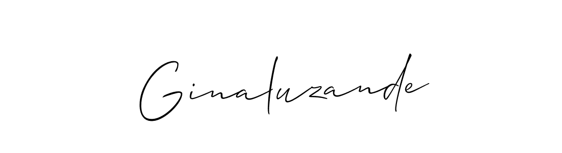 How to make Ginaluzande name signature. Use Allison_Script style for creating short signs online. This is the latest handwritten sign. Ginaluzande signature style 2 images and pictures png