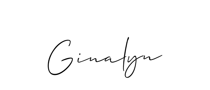 It looks lik you need a new signature style for name Ginalyn. Design unique handwritten (Allison_Script) signature with our free signature maker in just a few clicks. Ginalyn signature style 2 images and pictures png