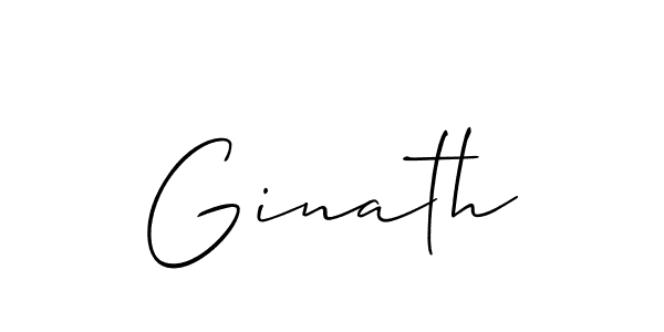Use a signature maker to create a handwritten signature online. With this signature software, you can design (Allison_Script) your own signature for name Ginath. Ginath signature style 2 images and pictures png