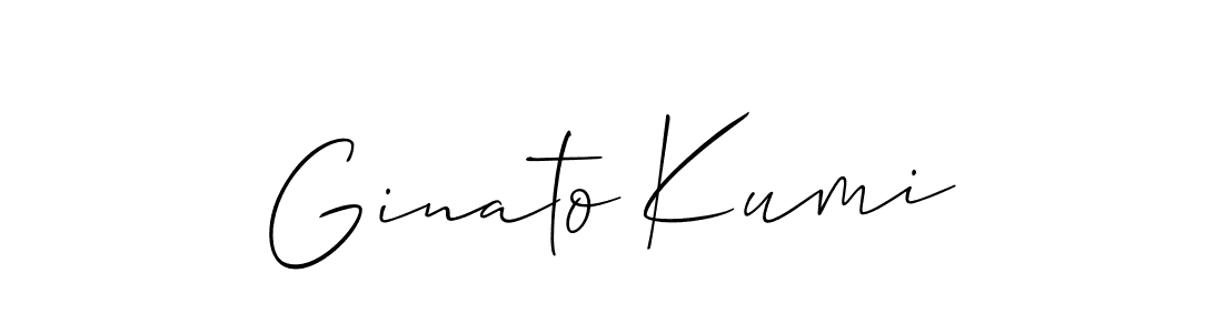 Best and Professional Signature Style for Ginato Kumi. Allison_Script Best Signature Style Collection. Ginato Kumi signature style 2 images and pictures png