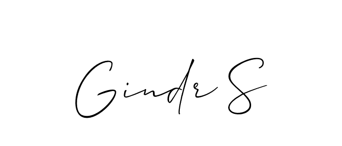 Gindr S stylish signature style. Best Handwritten Sign (Allison_Script) for my name. Handwritten Signature Collection Ideas for my name Gindr S. Gindr S signature style 2 images and pictures png