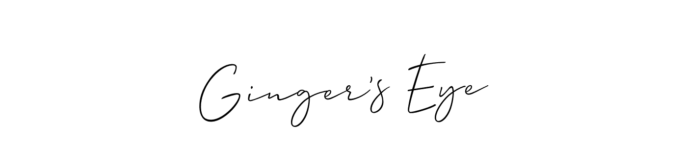 Once you've used our free online signature maker to create your best signature Allison_Script style, it's time to enjoy all of the benefits that Ginger’s Eye name signing documents. Ginger’s Eye signature style 2 images and pictures png