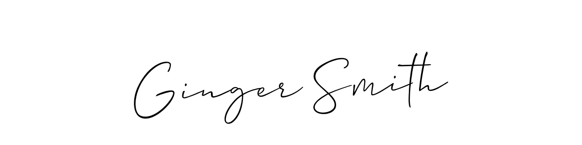 Ginger Smith stylish signature style. Best Handwritten Sign (Allison_Script) for my name. Handwritten Signature Collection Ideas for my name Ginger Smith. Ginger Smith signature style 2 images and pictures png