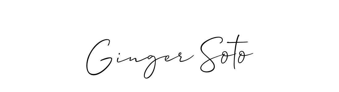 How to make Ginger Soto signature? Allison_Script is a professional autograph style. Create handwritten signature for Ginger Soto name. Ginger Soto signature style 2 images and pictures png