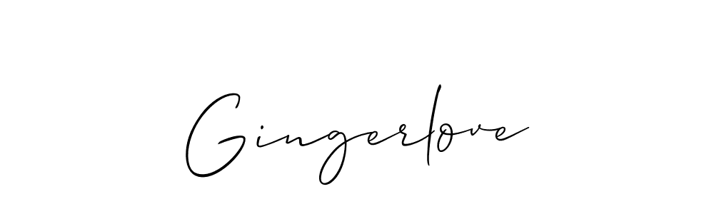 Also we have Gingerlove name is the best signature style. Create professional handwritten signature collection using Allison_Script autograph style. Gingerlove signature style 2 images and pictures png