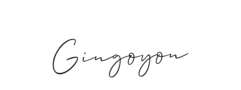 Check out images of Autograph of Gingoyon name. Actor Gingoyon Signature Style. Allison_Script is a professional sign style online. Gingoyon signature style 2 images and pictures png