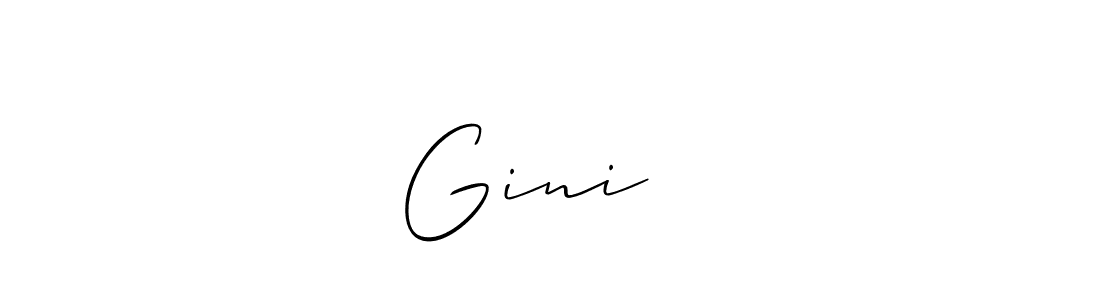 Create a beautiful signature design for name Gini ❤️. With this signature (Allison_Script) fonts, you can make a handwritten signature for free. Gini ❤️ signature style 2 images and pictures png