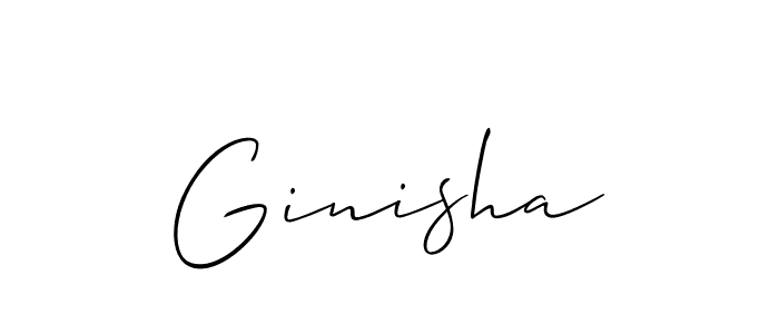 The best way (Allison_Script) to make a short signature is to pick only two or three words in your name. The name Ginisha include a total of six letters. For converting this name. Ginisha signature style 2 images and pictures png