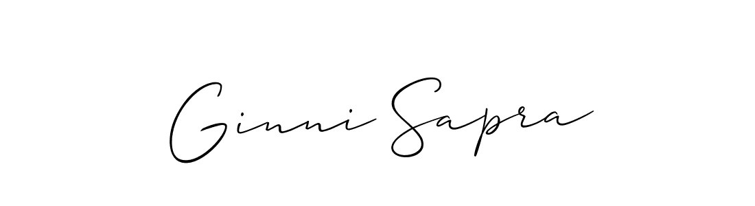 It looks lik you need a new signature style for name Ginni Sapra. Design unique handwritten (Allison_Script) signature with our free signature maker in just a few clicks. Ginni Sapra signature style 2 images and pictures png