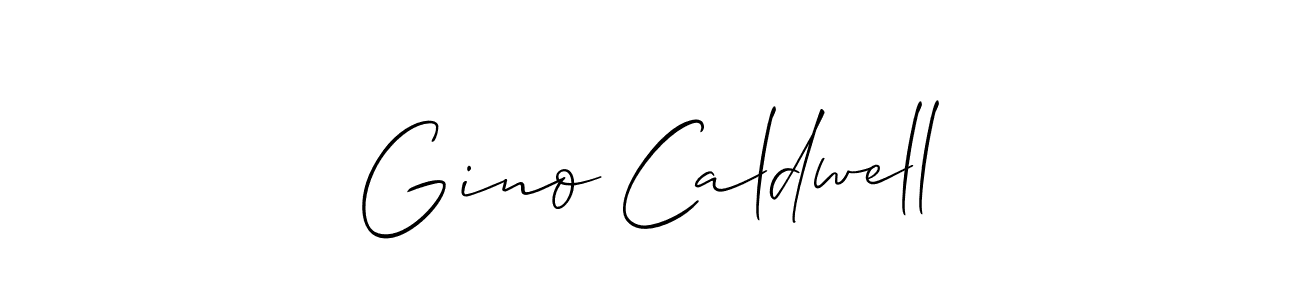 You should practise on your own different ways (Allison_Script) to write your name (Gino Caldwell) in signature. don't let someone else do it for you. Gino Caldwell signature style 2 images and pictures png